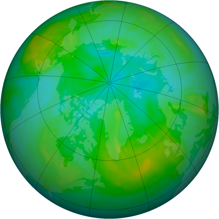 Arctic ozone map for 27 July 2009